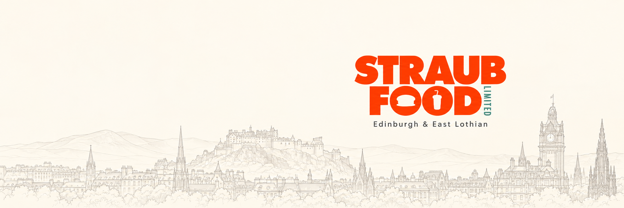 Straub Food Limited — Edinburgh & East Lothian, with an illustrated Edinburgh skyline